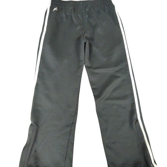 Preloved Adidas Kids Black Pants with White Stripes Size M  10/12 - Picture 2 of 4